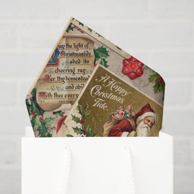 A Happy Christmas Tide Seidenpapier (Geschenktüte)
