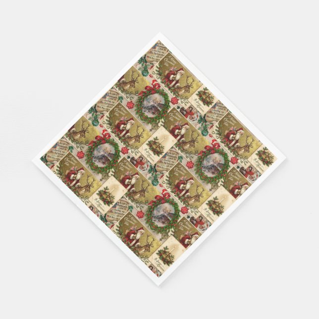 A Happy Christmas Tide Serviette (Ecke)