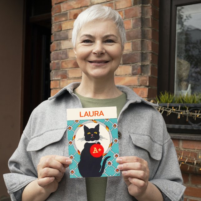 A+ Happy Mütter Day to World Best Cat Mama Card (Von Creator hochgeladen)