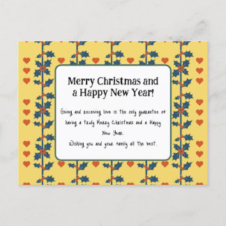 a Happy New year card gelb v6/6 Postkarte