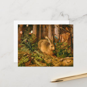 A Hare in Forest von Hans Hoffmann Postkarte