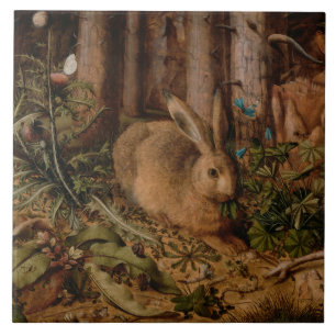 A Hare in the Forest (von Hans Hoffmann) Fliese