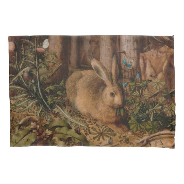 A Hare in the Forest (von Hans Hoffmann) Kissenbezug (Vorderseite-Links)