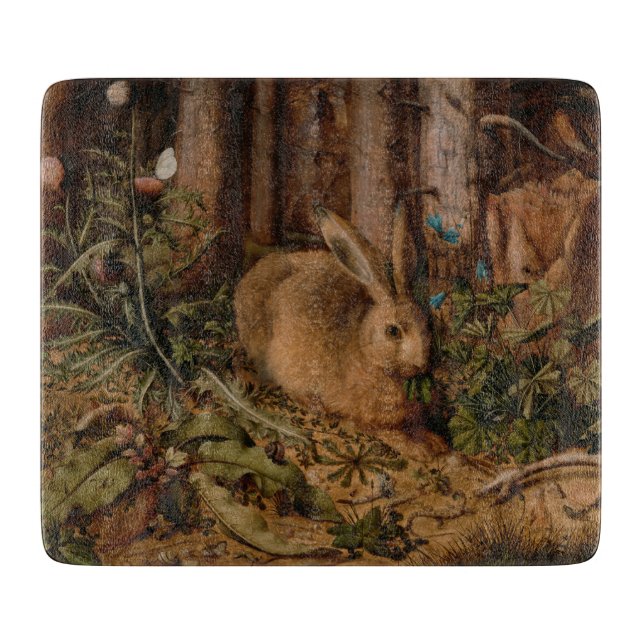 A Hare in the Forest (von Hans Hoffmann) Schneidebrett (Vorderseite)