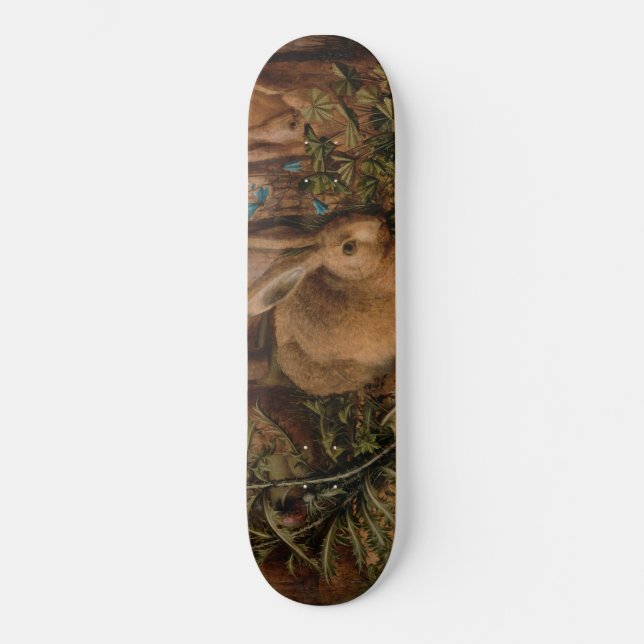 A Hare in the Forest (von Hans Hoffmann) Skateboard (Vorderseite)