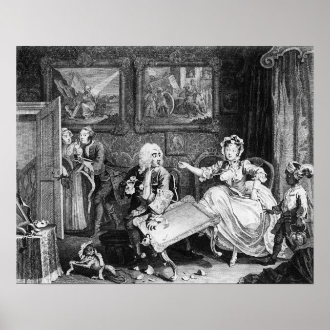 A Harlot's Progress, plate II, Quarrels Poster (Vorne)