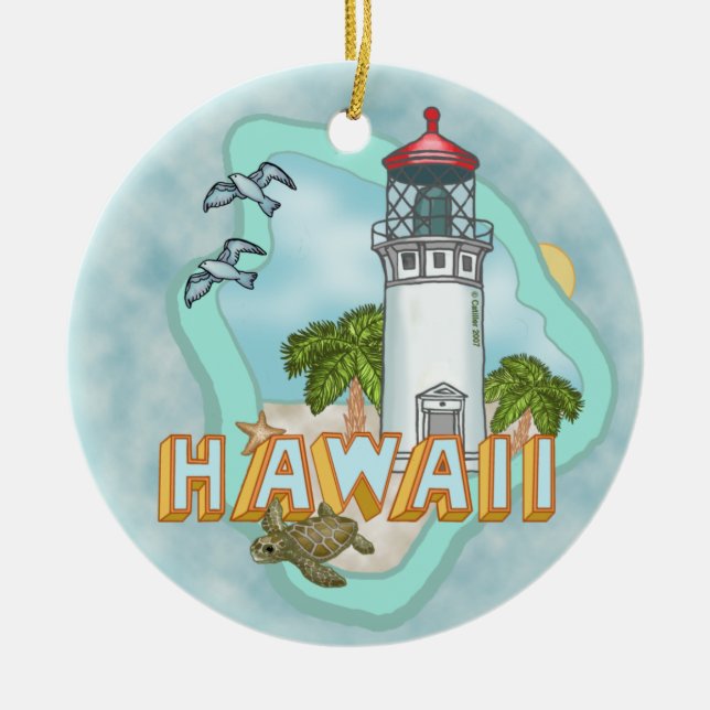 A Hawaii Lighthouse Keramik Ornament (Vorne)