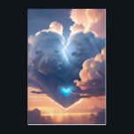 A Heart From Clouds Romantic Image - AI PICTURE Acryl Wandkunst<br><div class="desc">Very nice picture with a heart of clouds with lightning. Generativecontent image for romantic occasions. Perfect wedding gift.</div>