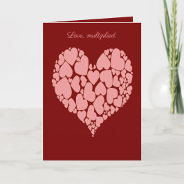 A Heart Of Hearts Romantic Design Monotone Pink Karte
