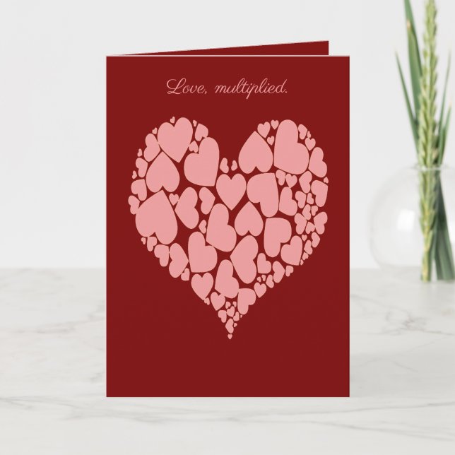  A Heart Of Hearts Romantic Design Monotone Pink Karte (Vorderseite)