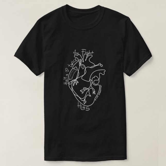 A Heart Warrior CHD Awareness Congenital Disease H T-Shirt (Design vorne)