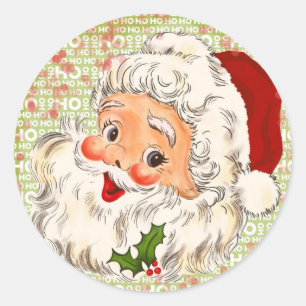 A Holly, Jolly Apple Cheeked Santa Claus, Teil 2 Runder Aufkleber