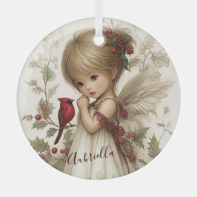 A Holly-Touched Moment of Magic Ornament Aus Glas (Vorderseite)