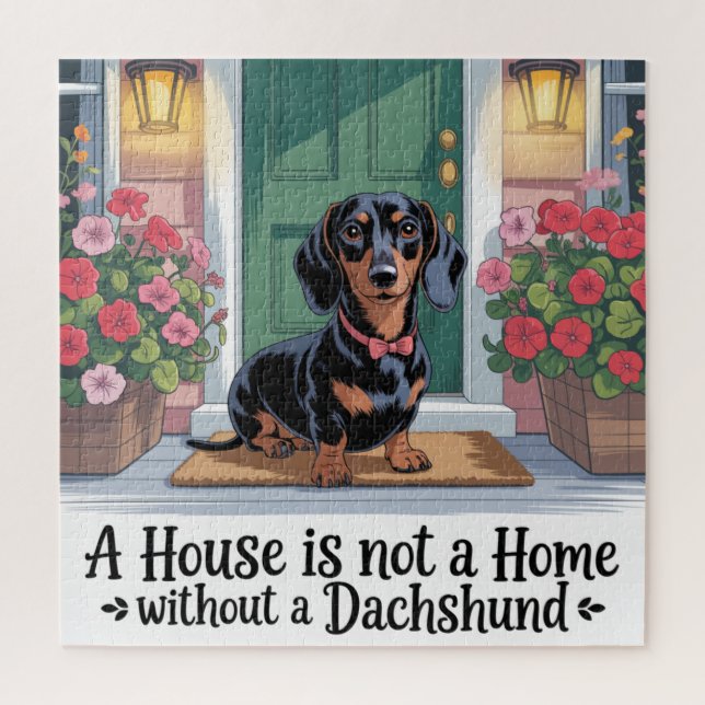 A House Is Not A Home Without A Dachshund Puzzle (Vertikal)