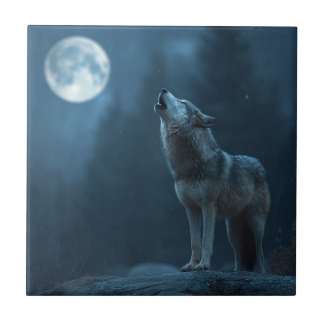 A Howling Wolf Fliese (Vorderseite)