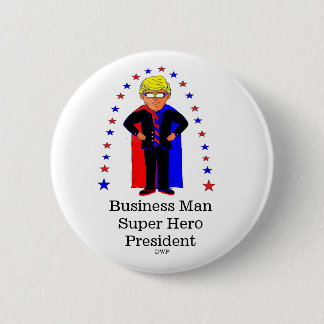 A Humorous Likeness of President Trump. Button