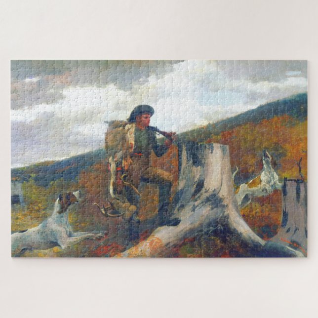 A Huntsman and Hogs Winslow Homer Circa 1891 Puzzle (Horizontal)