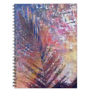 A.I. erweitertes Foto, schönes Blatt in der Natur Notizblock