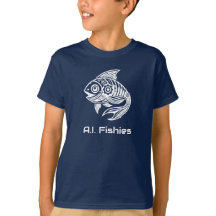 A.I. Fishies [bearbeitbarer Text] Weißes Design-Sh