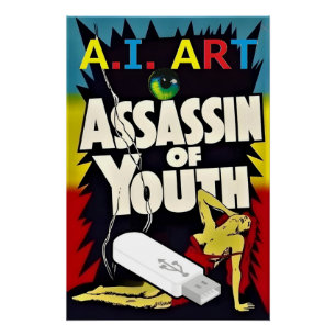 A.I.-Kunst - Attentäter der Jugend Poster