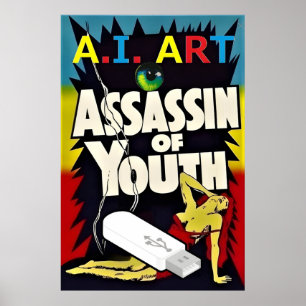 A.I.-Kunst - Attentäter der Jugend Poster