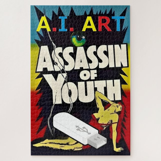 A.I.-Kunst - Attentäter der Jugend Puzzle (Vertikal)