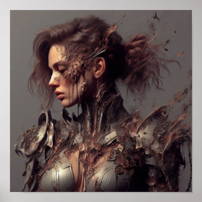 A.I. Mud Caked Weibliche Ritter Poster (Vorne)