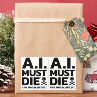 A.I. Must Die™ Logo (Fette Schrift) Aufkleber