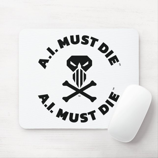 A.I. Must Die™ Logo (Fette Schrift) Mauspad (Mit Mouse)