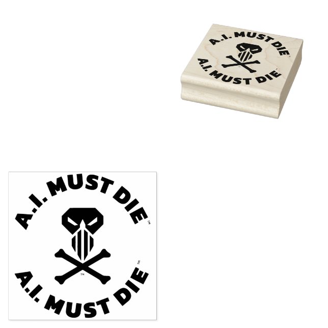 A.I. Must Die™ Logo (Fette Schrift) Stempel (Stempel)