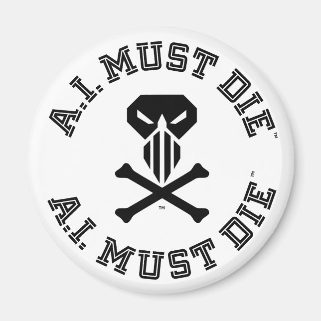 A.I. Must Die™ Logo (Uni Schriftart) Magnet (Vorne)