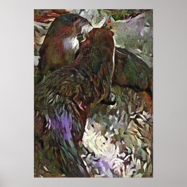 A.I. Otters spielen whimsisical fun Poster (Vorne)