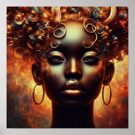 A.I. Schöne junge Frau Poster