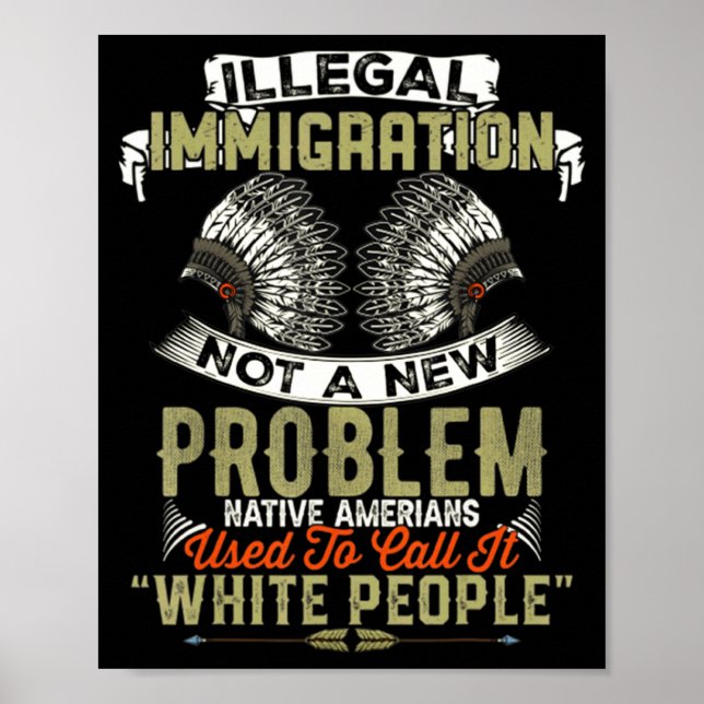 A Illegale Einwanderung Kein Problem Einheimisch Poster (Vorne)
