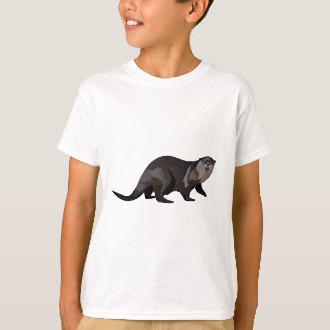 A is for African Clawless Otter T-Shirt (Vorderseite)