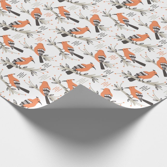 A is for African Hoopoe - Wrapping Paper Geschenkpapier (Ecke)