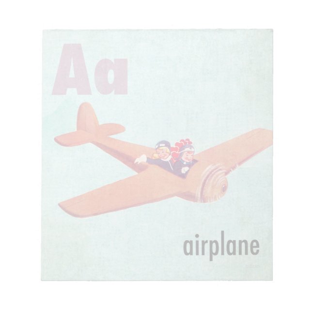 A is for Airplane Notizblock (Vorderseite)