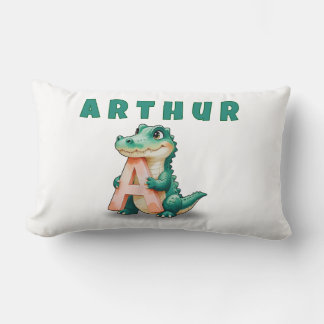 A is for Alligator – Personalized Baby Name Pillow Lendenkissen