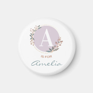 A is for Amelia (or Individuelle Name) Baby Girl W Magnet