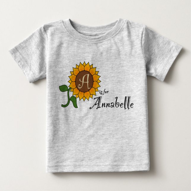 A is for Annabelle Sunflower T Shirt (Vorderseite)