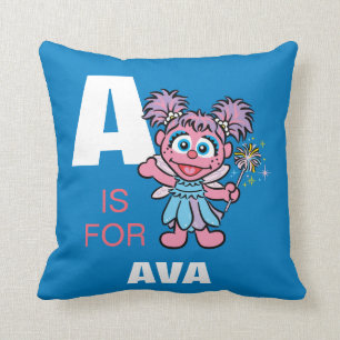 A ist für Abby Cadabby   Fügen Sie Ihren Namen hin Kissen