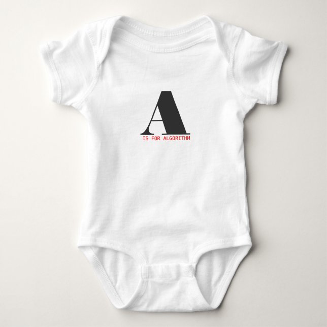 A ist für Algorithmen Baby Strampler (Vorderseite)