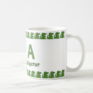 A ist für Alligator – Lustiges Alphabet-Tassendesi Kaffeetasse