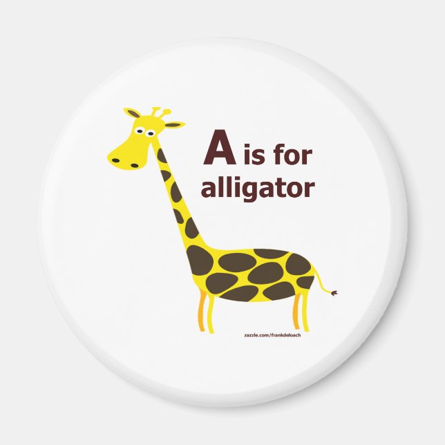 A IST FÜR ALLIGATOR T - SHIRT UND GIFTS MAGNET (Vorne)