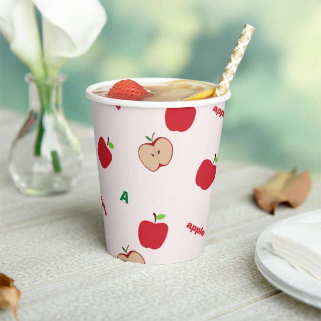 A ist für Apfelpink Pappbecher (In Situ)
