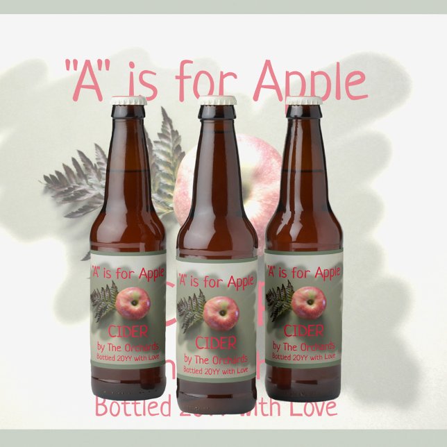 A ist für Apple Cider Zuhause in Flaschen abgefüll Bierflaschenetikett (Von Creator hochgeladen)