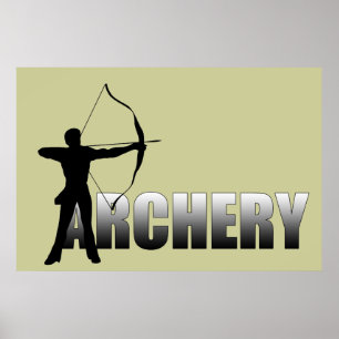 A ist für Archer - Bogenschießen Poster