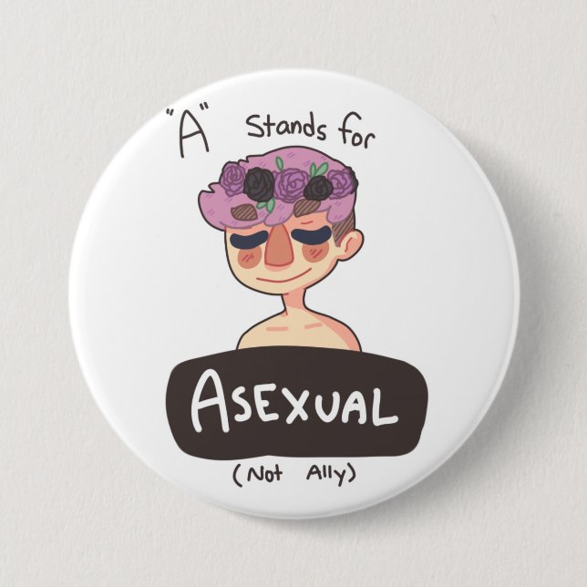 A ist für asexualen Knopf Button (Vorderseite)