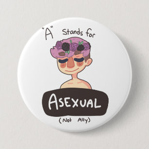 A ist für asexualen Knopf Button