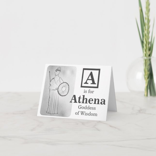 A ist für Athena Göttin der Weisheit Karte (Vorderseite)